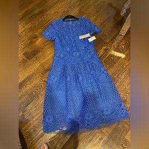 Lace blue dress Teri Jon size 10